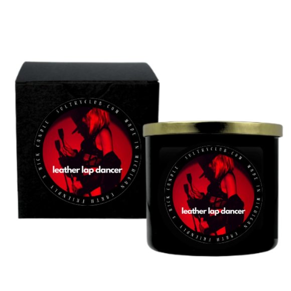 Leather Lap Dancer 3 Wick Candle - Picture 2 of 2